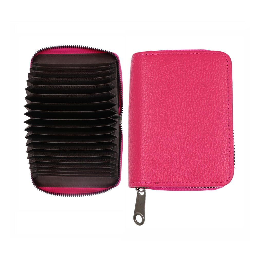 9091 Credit Card Wallet 20 Card Slots Card Cases Holder Zipper Accordion